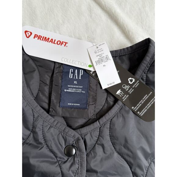 Gap Quilted Lghtweight Jacket Primaloft Water Resistant Black Size XL NWT - Picture 7 of 12
